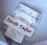 Applied Labels on Clothing